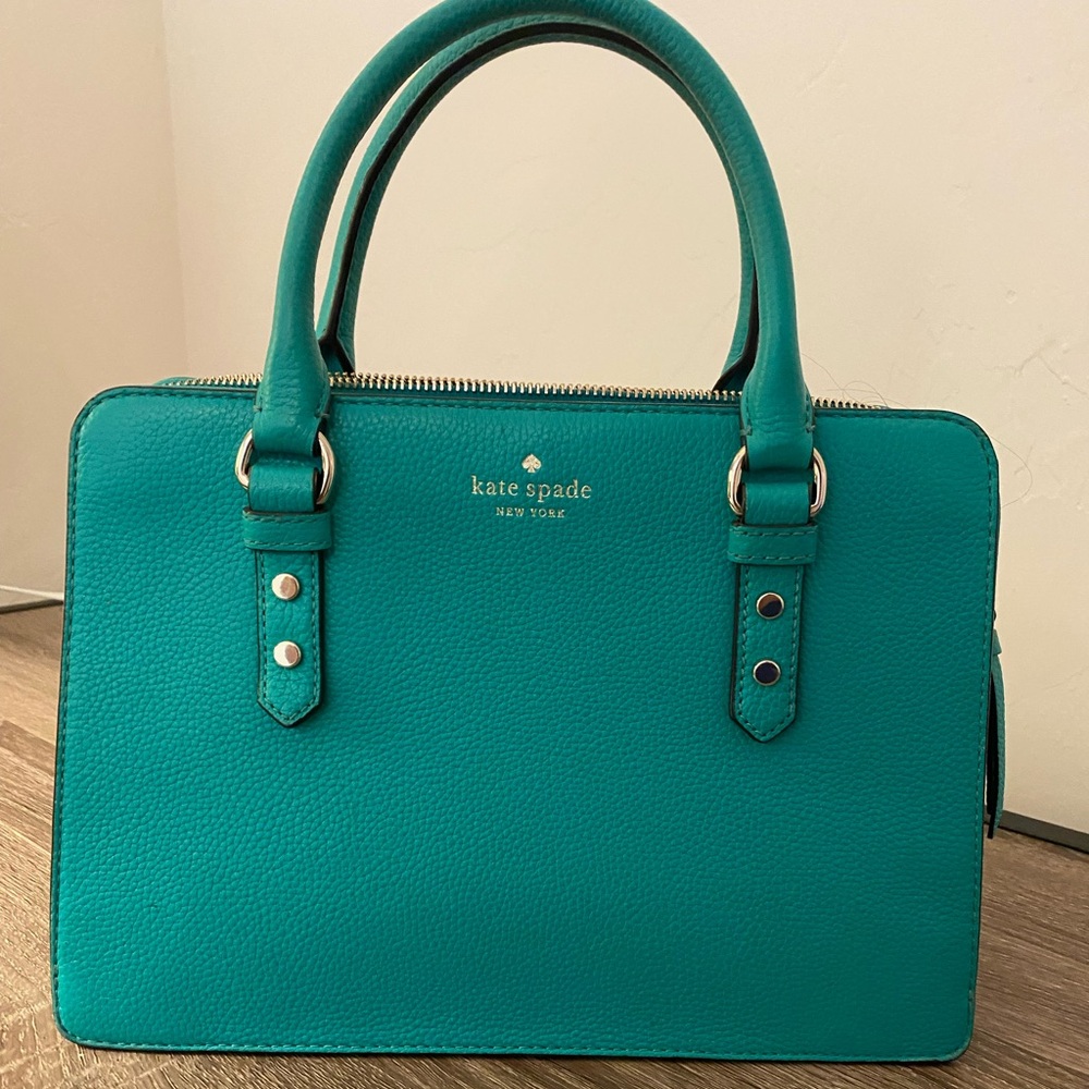 Teal Kate Spade leather purse